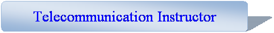 Flowchart: Alternate Process: Telecommunication Instructor
